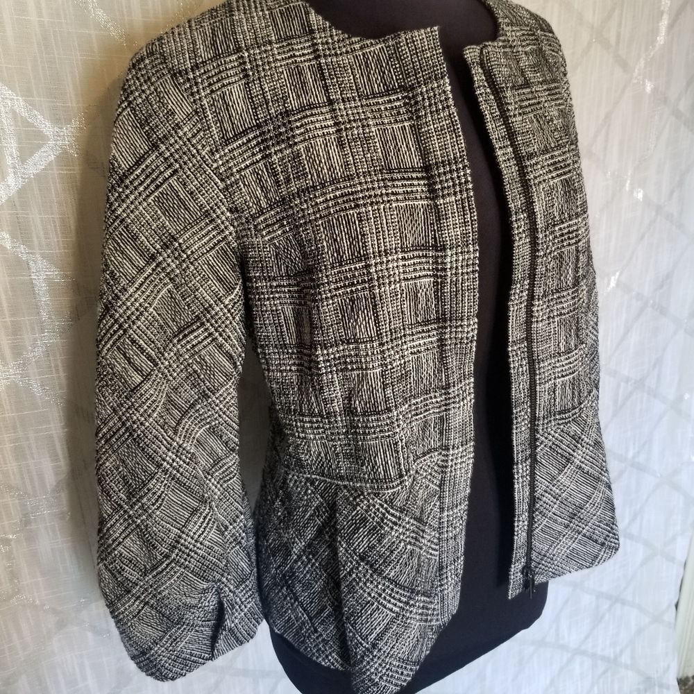 Banana Republic Jacket Blazer Office Career Womens Size 12 Geometric New - Picture 4 of 8